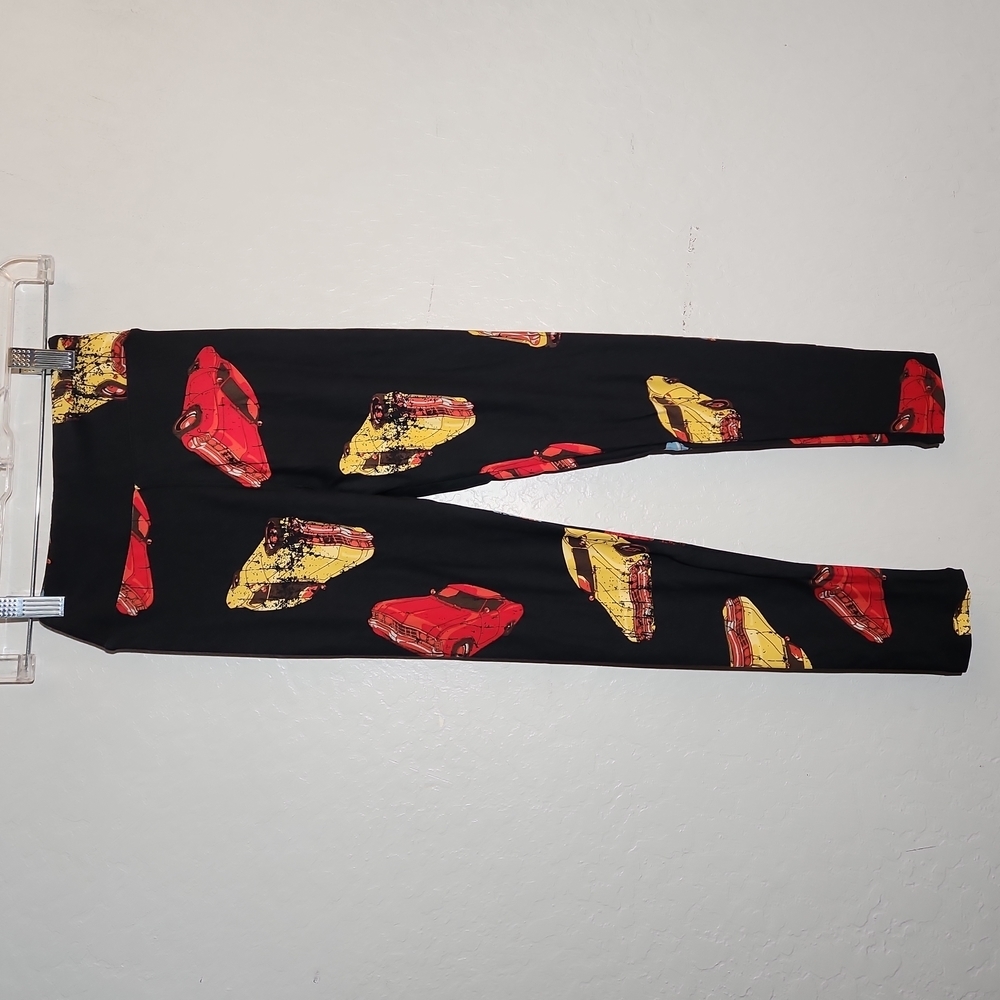 LULAROE Tween Muscle Cars Patterned Buttery Soft Legging